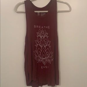 Maroon Flowy Graphic Tank